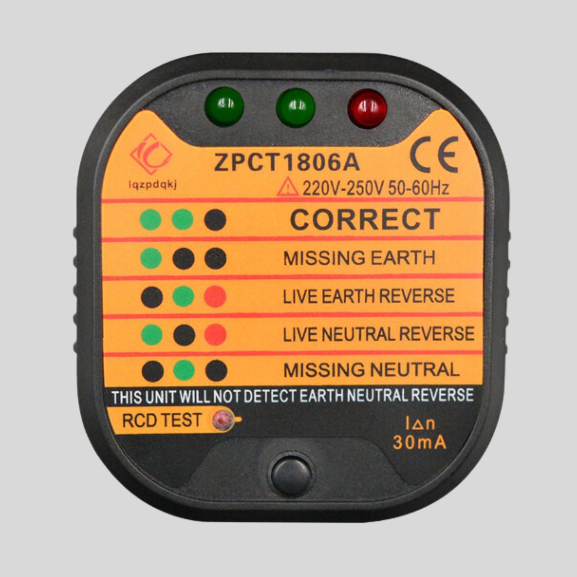 Grounding Socket Tester – Check if Your Outlet is Properly Grounded (EU)